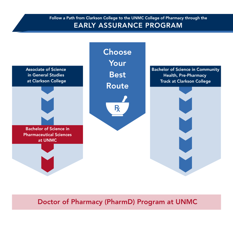 visualization of two paths towards a doctor of pharmacy degree
