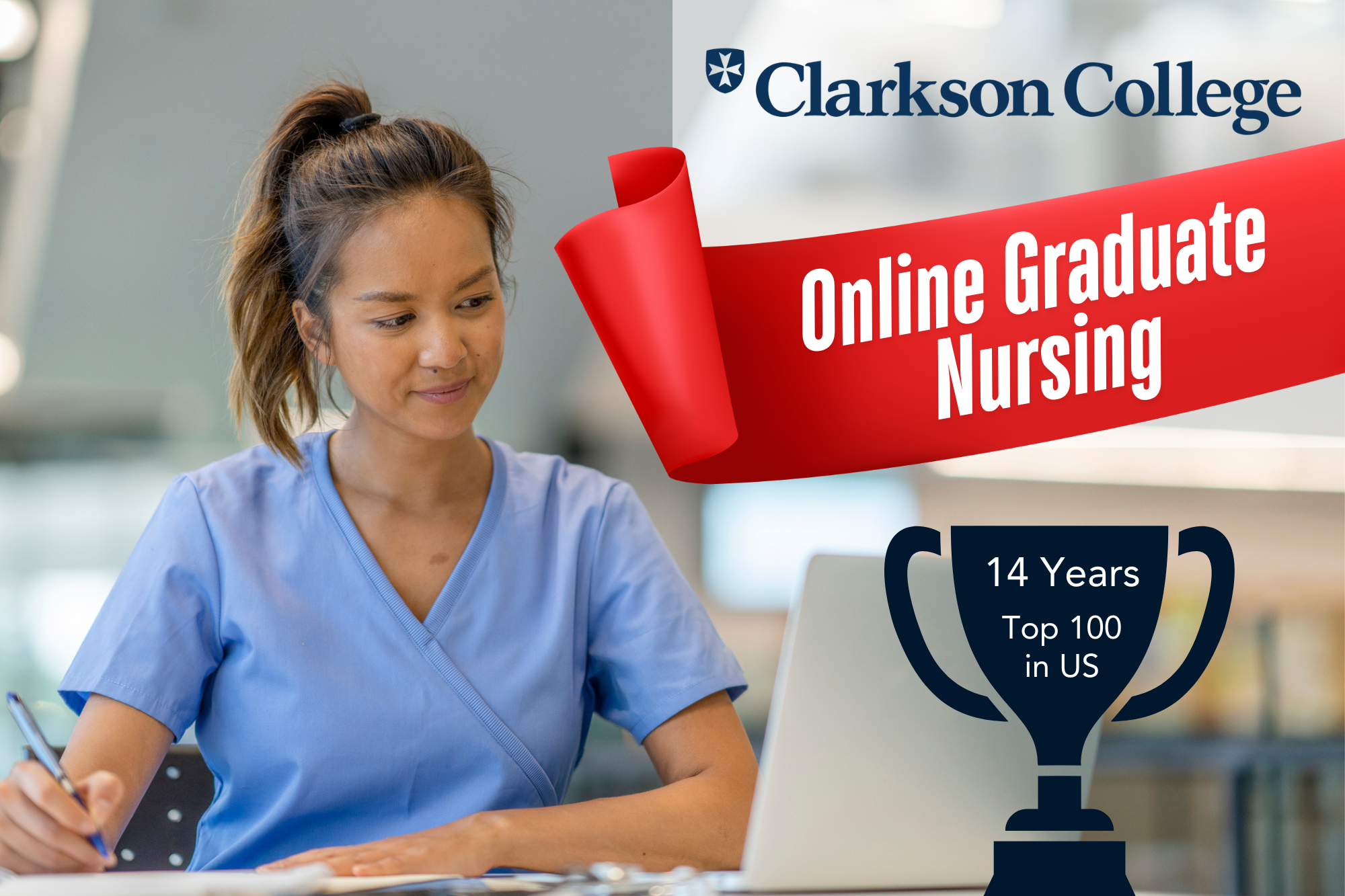 online nursing student studying